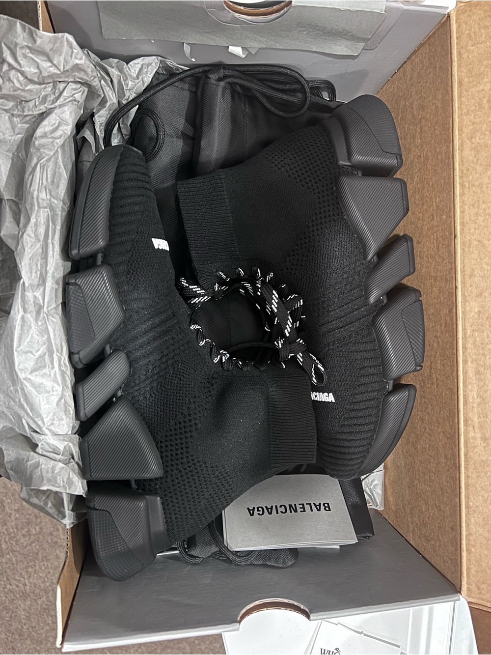 Balenciaga SPEED 2.0 LACE UP RECY.K/S.MON NEW RECYCLED KNIT/SOLE MONOC. BLACK - Picture 4 of 7